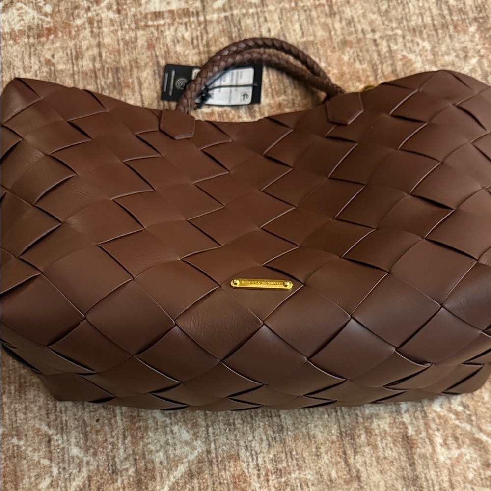 Rebecca Minkoff Brown Woven Leather Tote - Picture 4 of 7